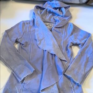 Sugarfly Girls Drapey Full Zip Ruffled Fleece